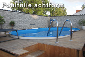 Poolfolie achtform